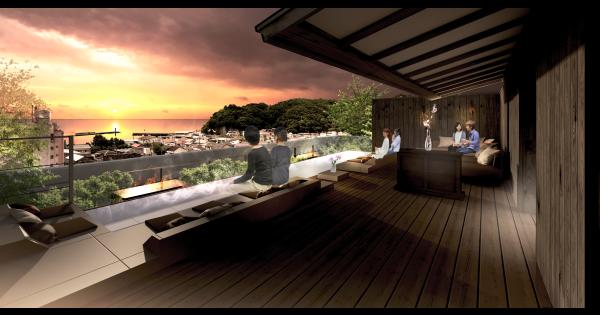 「あたら夜 西伊豆」屋上足湯テラス完成