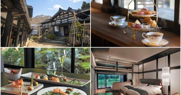 アフタヌーンティーが味わえるカフェも♪ 豪農の館を移築した新潟・南魚沼の温泉宿「ryugon」