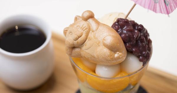 錦糸町の老舗和菓子屋「白樺 テルミナ店」で猫パフェ＆焼き団子を食べ比べ