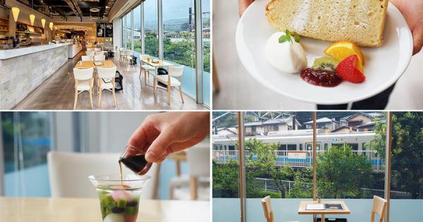 全席トレインビュー♪ 小田原・風祭駅直結「汐風カフェ」で楽しむ、ふんわりシフォン