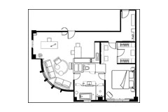 1ベットルーム　プレミア　見取図