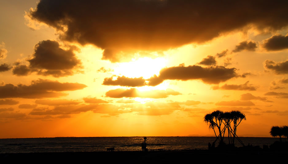 北谷町　サンセットビーチの絶景