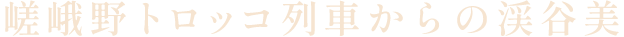 嵯峨野トロッコ列車からの渓谷美