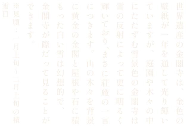 金閣寺の雪景色