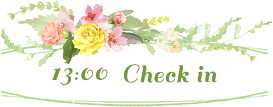 13:00 checkin